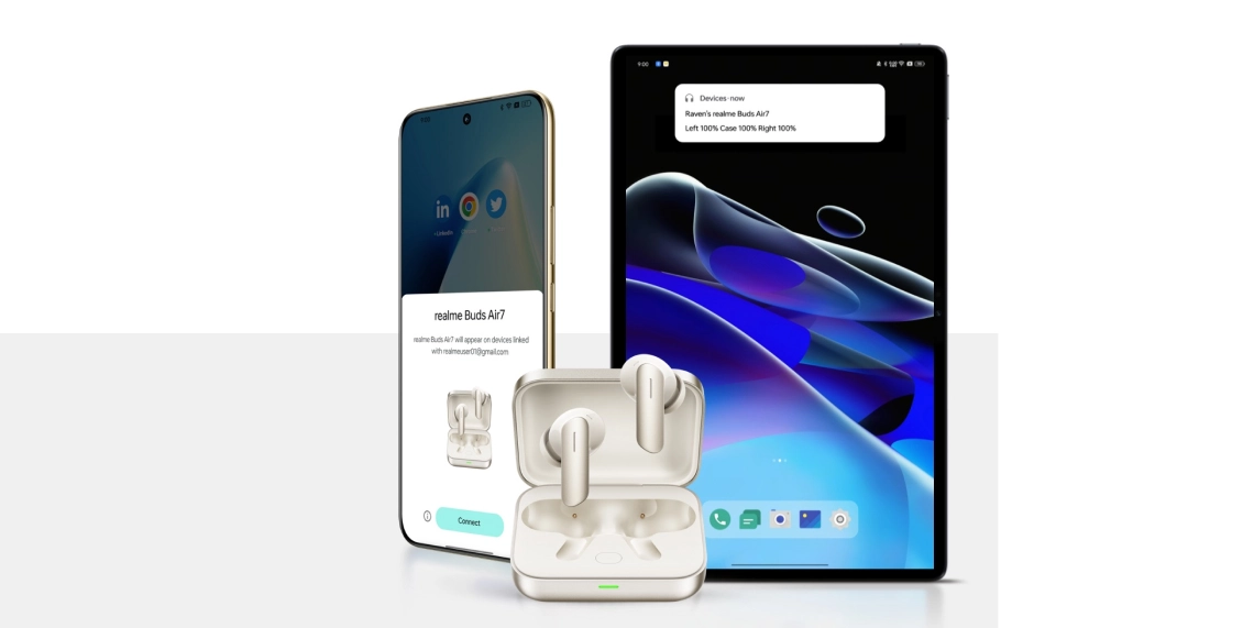 Беспроводные наушники Realme Buds Air 7 чёрный Беспроводные наушники Realme Buds Air 7 чёрный - 4