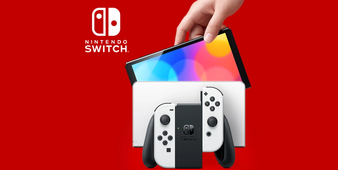 Игровая приставка Nintendo Switch OLED 64 ГБ сине-красный Игровая приставка Nintendo Switch OLED 64 ГБ сине-красный - 1