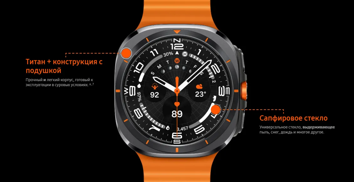 Умные часы Samsung Galaxy Watch Ultra 47мм (LTE) "белый титан" Умные часы Samsung Galaxy Watch Ultra 47мм (LTE) "белый титан" - 2
