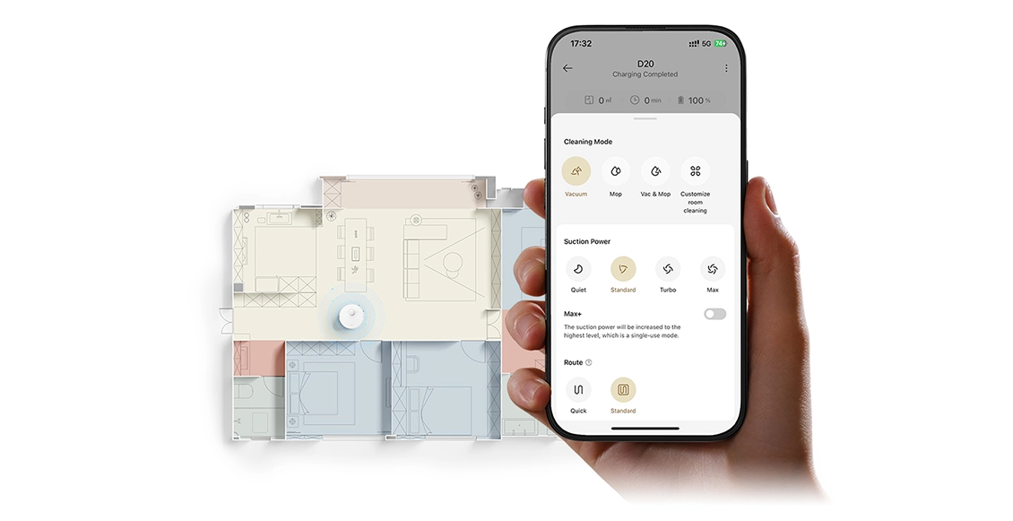 Робот-пылесос Xiaomi Dreame D20 белый Робот-пылесос Xiaomi Dreame D20 белый - 5