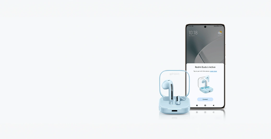 Беспроводные наушники Xiaomi Redmi Buds 6 Active / Vitality Edition голубой Беспроводные наушники Xiaomi Redmi Buds 6 Active / Vitality Edition голубой - 4