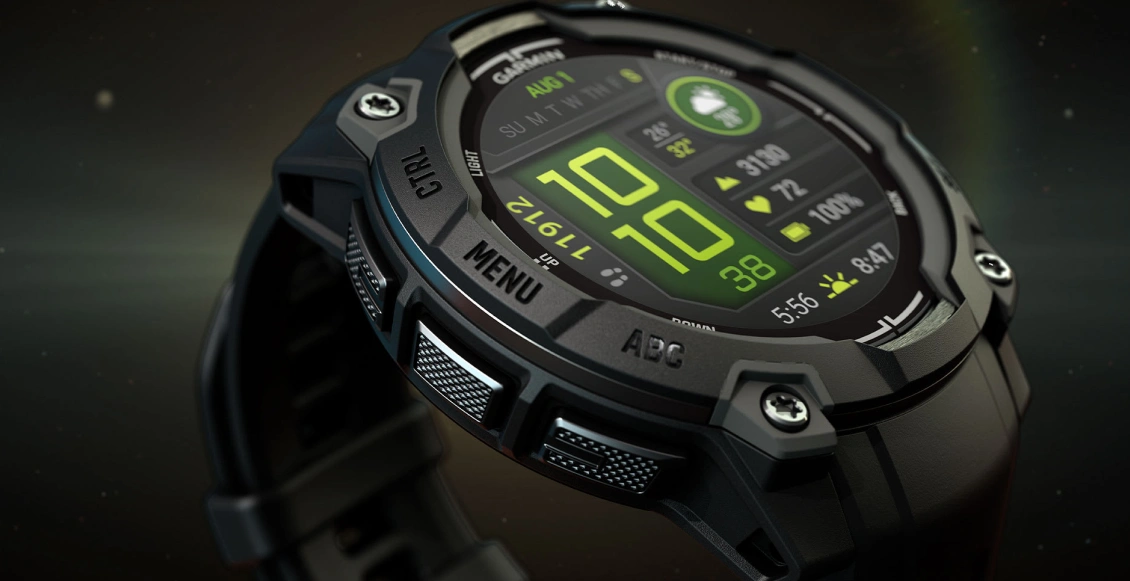 Умные часы Garmin Instinct 3 45mm Amoled чёрный (угольно-чёрный ремешок) Умные часы Garmin Instinct 3 45mm Amoled чёрный (угольно-чёрный ремешок) - 1
