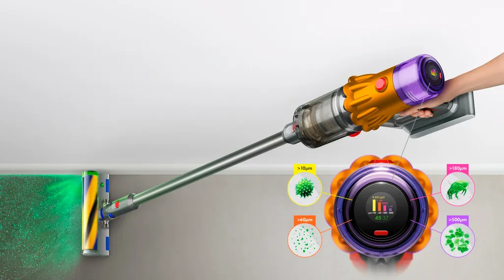 Беспроводной пылесос Dyson V12 Detect Slim Absolute никель, жёлтый (SV46) Беспроводной пылесос Dyson V12 Detect Slim Absolute никель, жёлтый (SV46) - 2