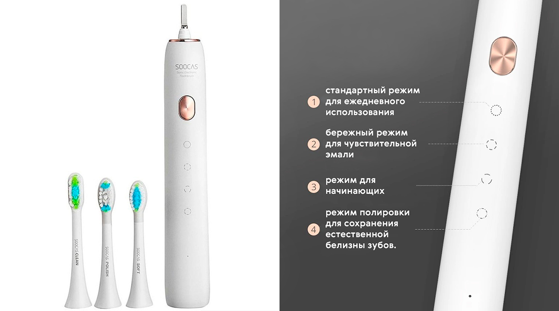Электрическая зубная щетка Xiaomi Soocas X3U белый Электрическая зубная щетка Xiaomi Soocas X3U белый - 1