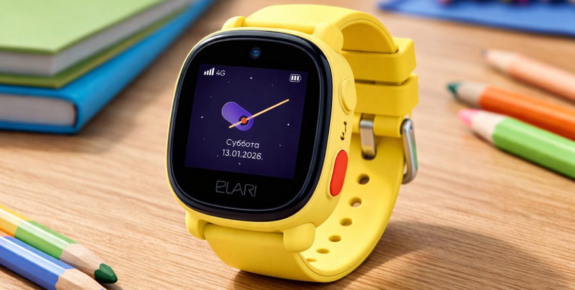 Детские умные часы ELARI 4G Lite жёлтый Детские умные часы ELARI 4G Lite жёлтый - 1