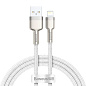 Дата-кабель Baseus Cafule Series Metal Lightning 1 м, белый