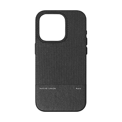 Клип-кейс (накладка) Native Union (Re) Classic Case для Apple iPhone 15 Pro поликарбонат, древесная целюлоза, чёрный