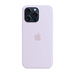 Клип-кейс (накладка)  Silicone Case MagSafe для Apple iPhone 15 Pro (Уценка) бледно-розовый