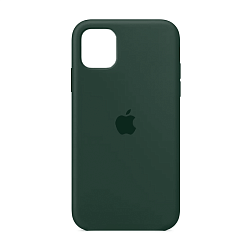 Клип-кейс (накладка) Silicone Case закрытый для Apple iPhone 11 силикон, тёмно-зелёный