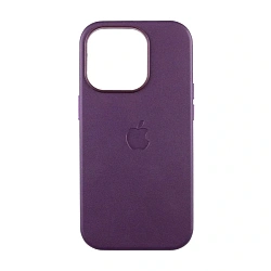 Клип-кейс (накладка) Leather Case MagSafe для Apple iPhone 16 Pro Max кожа, тёмно-фиолетовый