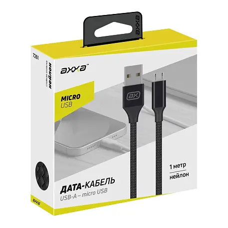 Дата-кабель Deppa Axxa Micro 1 м, чёрный - 2