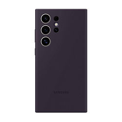 Клип-кейс (накладка) Samsung Silicone Case для Samsung Galaxy S24 Ultra силикон, поликарбонат, тёмно-фиолетовый