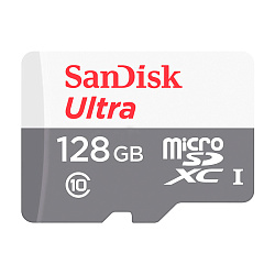 Карта памяти SanDisk Ultra (без адаптера), 128 ГБ