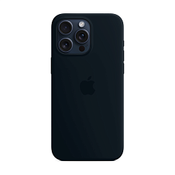 Клип-кейс (накладка) Silicone Case MagSafe для Apple iPhone 15 Pro Max силикон, чёрный
