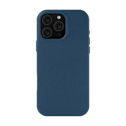 Клип-кейс (накладка) uBear Capital Leather Case для Apple iPhone 16 Pro Max (Уценка) тёмно-синий