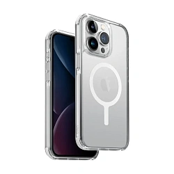 Клип-кейс (накладка) UNIQ Combat MagSafe для Apple iPhone 15 Pro Max полиуретан, прозрачный