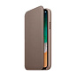 Чехол-книжка Apple Leather Folio для Apple iPhone X кожа, Taupe - 3