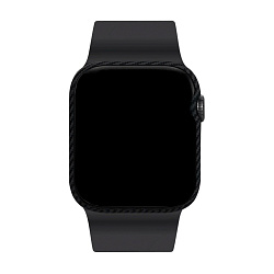 Чехол-бампер Pitaka AirCase для Apple Watch 44mm кевлар (арамид), чёрно-серый (полоска)