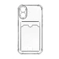 Клип-кейс (накладка) с визитницей для Apple iPhone 16 силикон, прозрачный