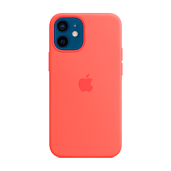 Клип-кейс (накладка) Apple Silicone Case MagSafe для Apple iPhone 12 Mini (Уценка) Pink Citrus