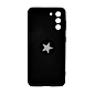 Клип-кейс (накладка) для Samsung Galaxy S21 силикон, чёрный с кольцом - 2