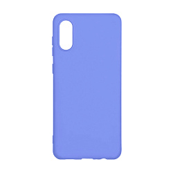 Клип-кейс (накладка) Silicone cover (без лого) для Samsung Galaxy A02s силикон, васильковый