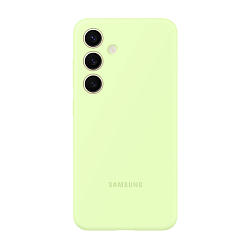 Клип-кейс (накладка) Samsung Silicone Case для Samsung Galaxy S24 силикон, поликарбонат, лаймовый