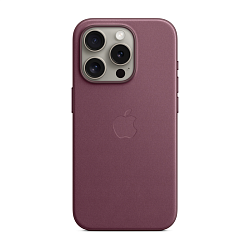 Клип-кейс (накладка) FineWoven Case MagSafe для Apple iPhone 15 Pro ткань, силикон, фиолетовый