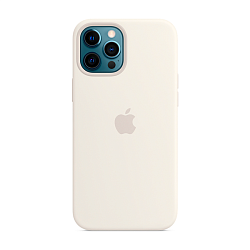 Клип-кейс (накладка) Silicone Case для Apple iPhone 12 Pro Max силикон, белый