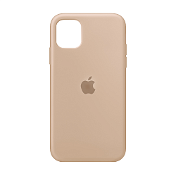 Клип-кейс (накладка) Silicone Case закрытый для Apple iPhone 11 силикон, пудровый