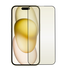 Защитное стекло Mocoll Matte 2.5D для Apple iPhone 15 / 16, черная рамка