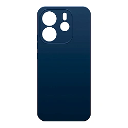 Клип-кейс (накладка) Silicone cover закрытый для Xiaomi Redmi Note 14 4G силикон, тёмно-синий
