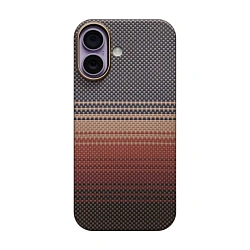 Клип-кейс (накладка) Pitaka Ultra-Slim Case для Apple iPhone 17 кевлар (арамид), "закат" (KI1702)