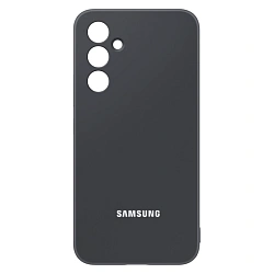 Клип-кейс (накладка) Silicone cover закрытый для Samsung Galaxy A55 силикон, чёрный