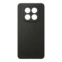 Клип-кейс (накладка) Borasco Art Case для Xiaomi Redmi Note 15 Pro 4G полиуретан, поликарбонат, "чёрный карбон"