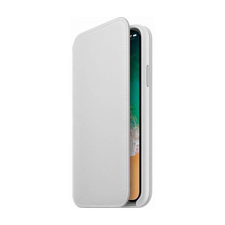 Чехол-книжка Apple Leather Folio для Apple iPhone X кожа, White - 3