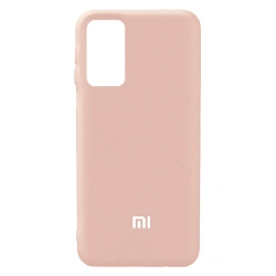 Клип-кейс (накладка) Silicone cover закрытый для Xiaomi Redmi Note 10 / 10s / Poco M5s силикон, пудровый