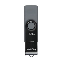 USB-флешка SmartBuy Twist Dual 64 ГБ (USB 3.1) серый