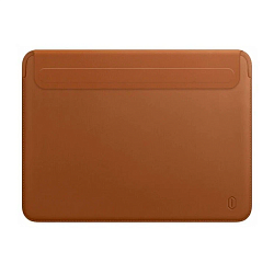 Чехол WIWU Skin Pro 2 Leather Sleeve для Apple MacBook Pro 16" (2021 - 2026) полиуретан, кожа, коричневый
