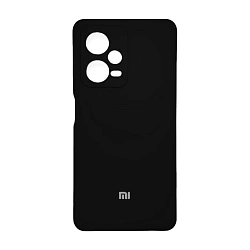 Клип-кейс (накладка) Silicone cover закрытый для Xiaomi Redmi Note 12 Pro 5G силикон, чёрный