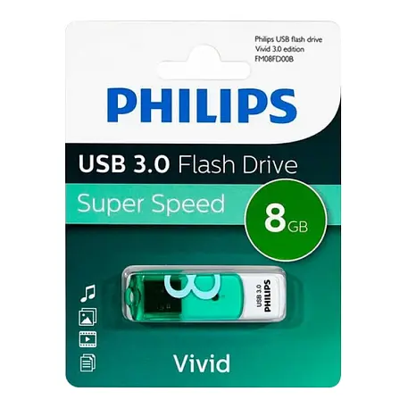 USB-флешка Philips VIVID 3.0 8 ГБ (USB 3.0) зелёный - 2