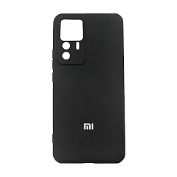 Клип-кейс (накладка) для Xiaomi 12T / 12T Pro силикон, чёрный