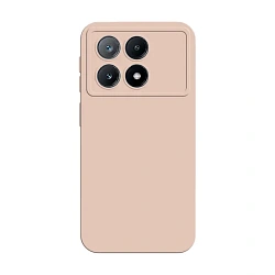 Клип-кейс (накладка) Silicone cover закрытый для Xiaomi Poco F6 Pro силикон, пудровый