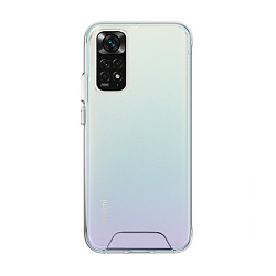 Клип-кейс (накладка) Space для Xiaomi Redmi Note 11 / Note 11S полиуретан, поликарбонат, прозрачный