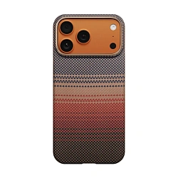 Клип-кейс (накладка) Pitaka Ultra-Slim Case для Apple iPhone 17 Pro кевлар (арамид), "закат" (KI1702SP)