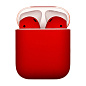 Беспроводные наушники Apple AirPods 2 с зарядным футляром красный матовый (3020)