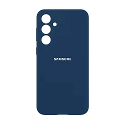 Клип-кейс (накладка) Silicone cover закрытый для Samsung Galaxy A16 силикон, тёмно-синий