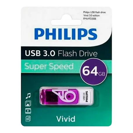 USB-флешка Philips VIVID 3.0 64 ГБ (USB 3.0) фиолетовый - 2