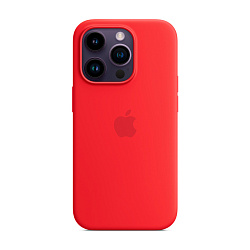 Клип-кейс (накладка) Silicone Case MagSafe для Apple iPhone 14 Pro силикон, красный