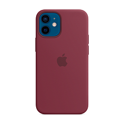 Клип-кейс (накладка) Apple Silicone Case MagSafe для Apple iPhone 12 Mini (Уценка) Plum